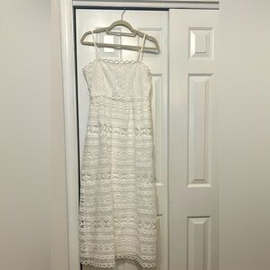 White Dress. Endless Rose Combination Lace Maxi Dress